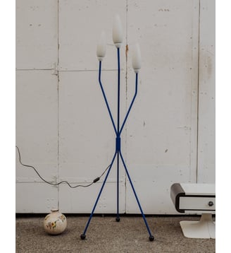 Lampadaire bleu Julien N°381- Produit chiné - Debongout - Bleu