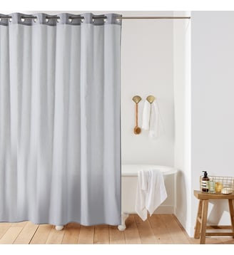 Rideau de douche uni aspect toile SCENARIO La Redoute Interieurs