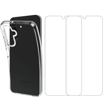 Pack Samsung A17 coque + 2 verre trempé - Essentiel B - Transparent