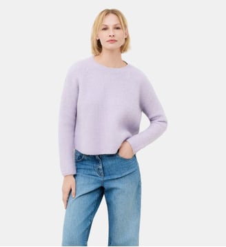Pull mted - Motif uni - Laine rws - Caroll - Mauve