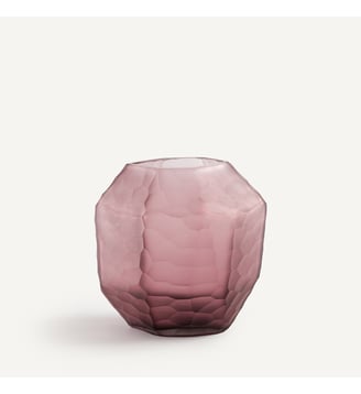 Vase en verre dépoli lie de vin - AM.PM - Lie de vin