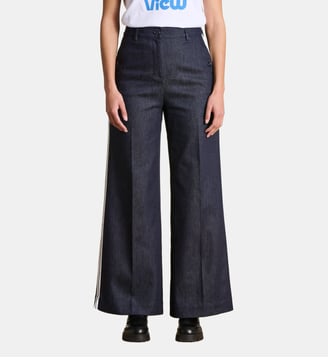 Pantalon droit en denim brut - La Fée Maraboutée - Dark brut