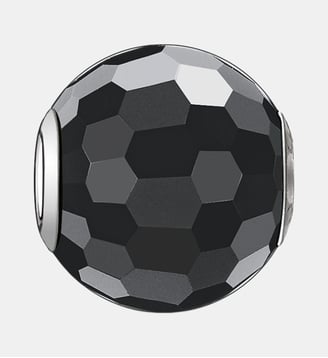 Bead obsidienne facettée - Thomas Sabo - Argent