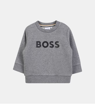 Sweat col rond - BOSS Kidswear - Gris chine