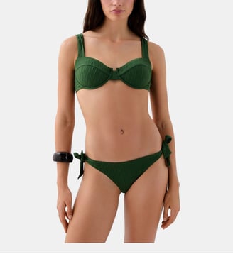 Bas de bikini classique à nœud Vert - Robin Collection - Vert vif
