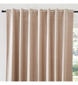 Rideau thermique velours pattes cachées - La Redoute Interieurs - Encre