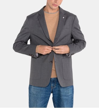 Veste blazer Simonni - Serge Blanco - Gris chiné