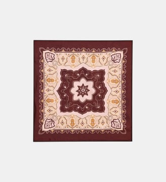 Foulard Imprimé Bordeaux En Soie Roi - Maison 123 - Bordeaux