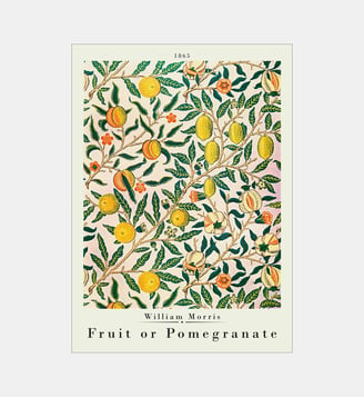 Poster   Pomegrante - William Morris - Poster & Frame - Multicolore