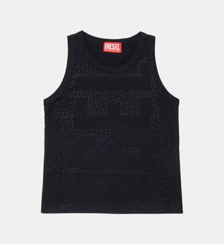 T-shirt sans manches avec logo - Diesel Kids - Noir