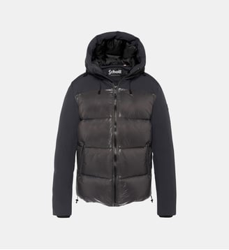 Blouson à capuche bi-matière - Schott - Anthracite