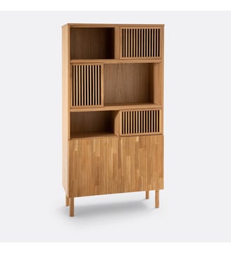 Bibliothèque de rangement plaqué chêne - La Redoute Interieurs - Chêne