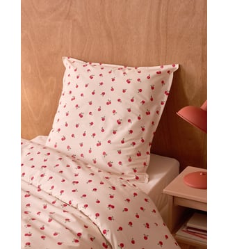 Taie d'oreiller percale de coton "Lady Apple" - Cyrillus - Rouge
