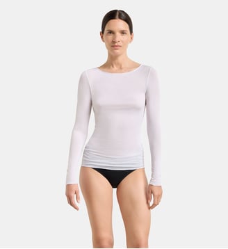 T-shirt col bateau Thermal - Dim - Blanc