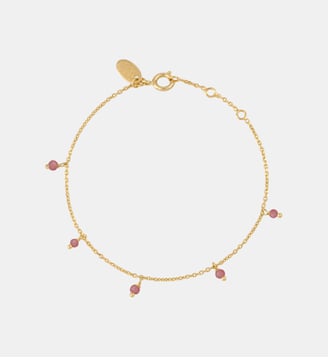 Bracelet doré agate verte - milady Caroline Najman