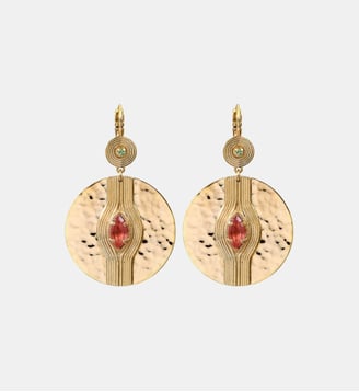 Boucles d'oreilles dormeuses   - Soleil - Satellite - Multicolore