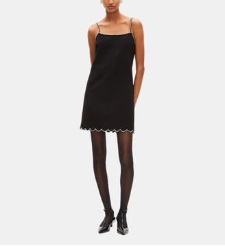 Robe courte avec détails de strass - The Kooples - Black
