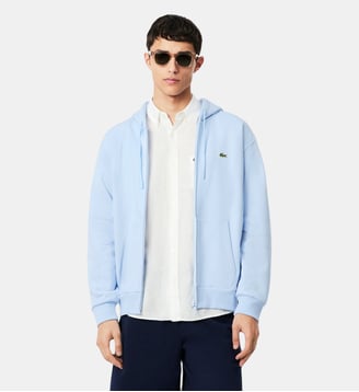 Sweatshirt à capuche molleton - Lacoste - Bleu clair