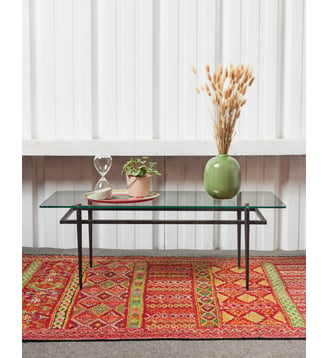 Table basse en verre Donna N°852- Produit chiné - Debongout - Noir
