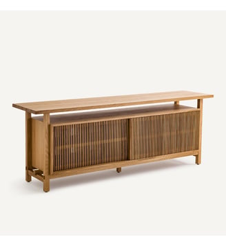 Buffet enfilade en chêne ajouré et plaqué - AM.PM - Chêne naturel