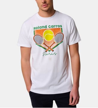 T-Shirt Raquettes - Roland-Garros - Blanc