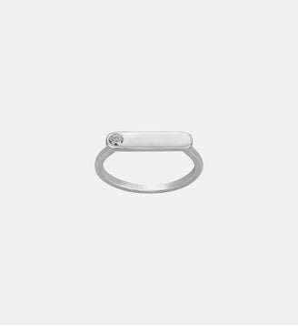 Bague So Addict en Argent avec diamant blanc - La Garçonne Diamant - Argent