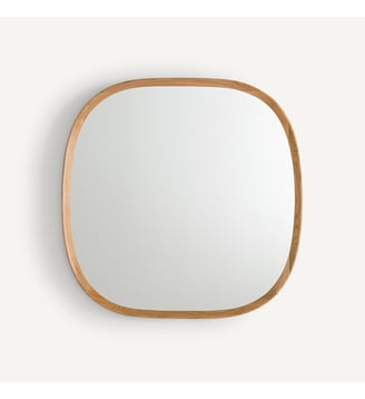 Miroir organique chêne massif et MDF, H80cm - AM.PM - Standard