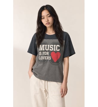 Tshirt Tulum Number - Leon & Harper - Carbone