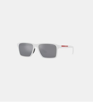 Lunettes de soleil Rectangulaire PS 05YS - Prada Linea Rossa - Blanc