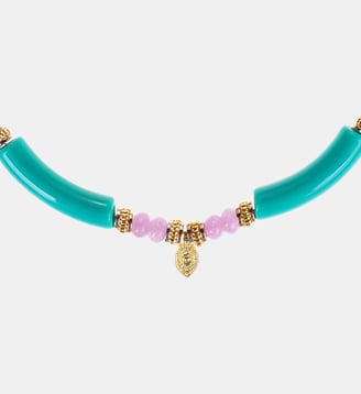 Collier de perles et pampilles BERBERE - Hipanema - Bleu turquoise