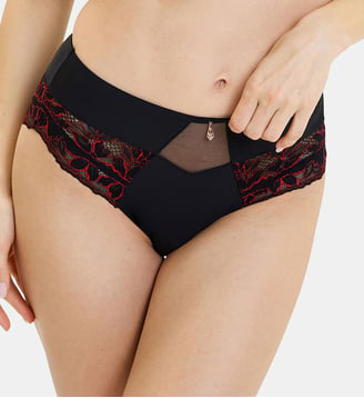 Culotte Mélodie - Sans Complexe - Noir et rouge