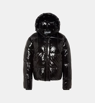 Doudoune urban à capuche - Schott - Noir