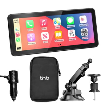 Fixation Ecran sans fil CarPlay & Android Noir - TNB - Noir