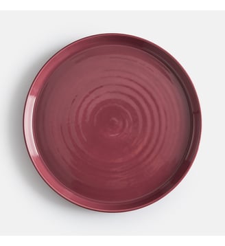 Lot 4 assiettes plates grès émail réactif La Redoute Interieurs