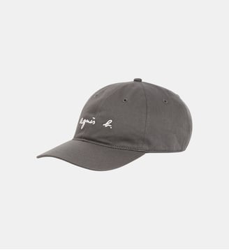 Casquette brodée "agnès b." - Agnès b. - Gris espuma