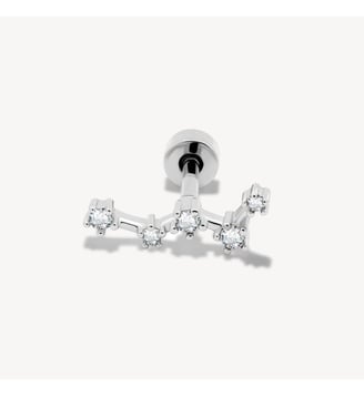 Piercing Cassiopée Blanche - Nebuleuse Bijoux - Argent
