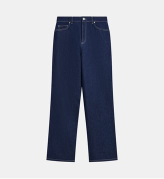 Pantalon #3 large en denim - Agnès b. - Bleu denim