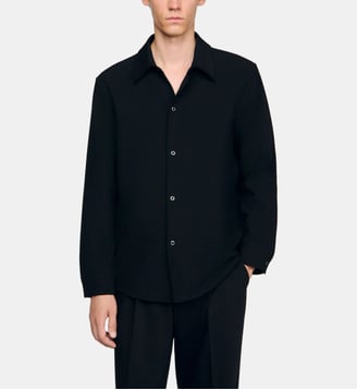 Chemise droite unisexe - Sandro - Noir