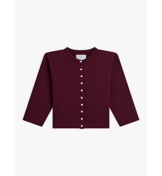 cardigan pression - Agnès b. - Rouge bordeaux