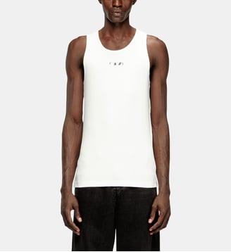Débardeur en coton avec logo - Diesel - Blanc
