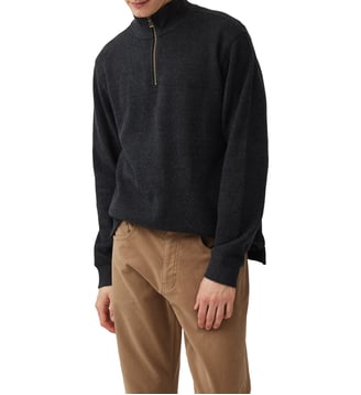 Sweatshirt droit en coton à col zip Alton Ave Rodd & Gunn