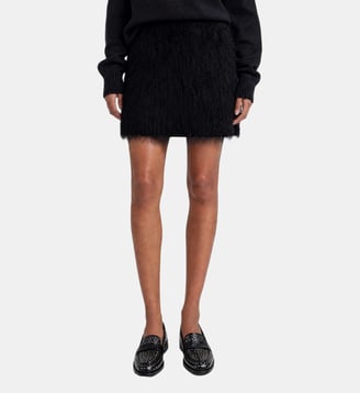 Jupe courte effet franges - The Kooples - Noir