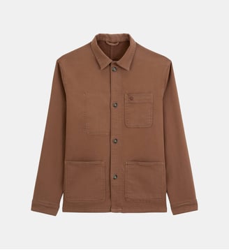 Veste worker Wendel chevron coton - Serge Blanco - Marron