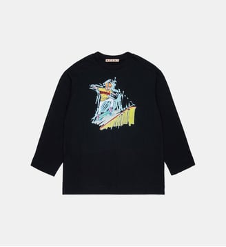 T-shirt à manches longues avec logo - Marni - Noir