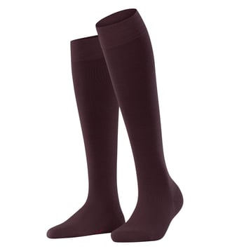 Mi-Bas Softmerino Laine Vierge - Falke - Bordeaux