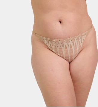 Tanga Dreamcatcher nougat - Maison Lejaby - Beige et rose