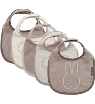 Lot de 5 bavoirs imperméables - Jollein - Beige