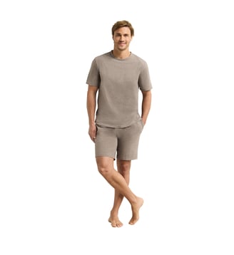 Ensemble pyjama court Jersey - Dim - Marron clair