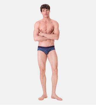 Slip en coton - Le Slip Francais - Rouge et bleu