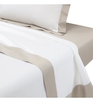Drap plat en satin - Ralph Lauren Home - Stone